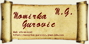Momirka Gurović vizit kartica